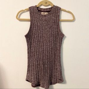 Hollister Maroon Mock Neck
